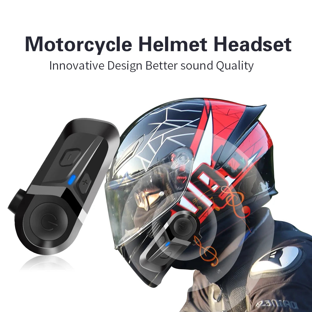 Wireless Bluetooth 5.3 Headset for Motorcycle Helmet