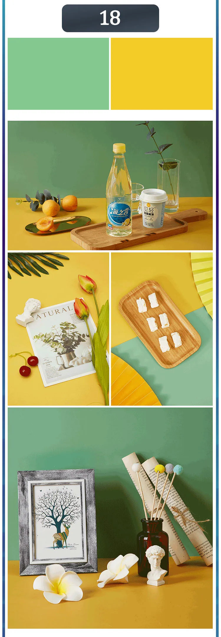 Photography Backdrops Wallpaper 57*87cm 2sides Solid Color Photo Background Props for Photo Studio Newborn Product Photographic - Daisan Mart