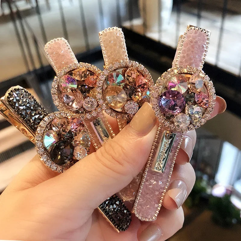 Luxurious Korean Rhinestone Hair Clips for Women