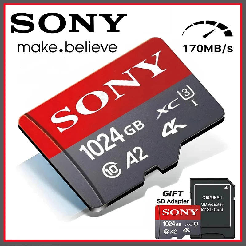 SONY Micro SD 1TB-256GB U3 4K Super Speed ​​Memory Card