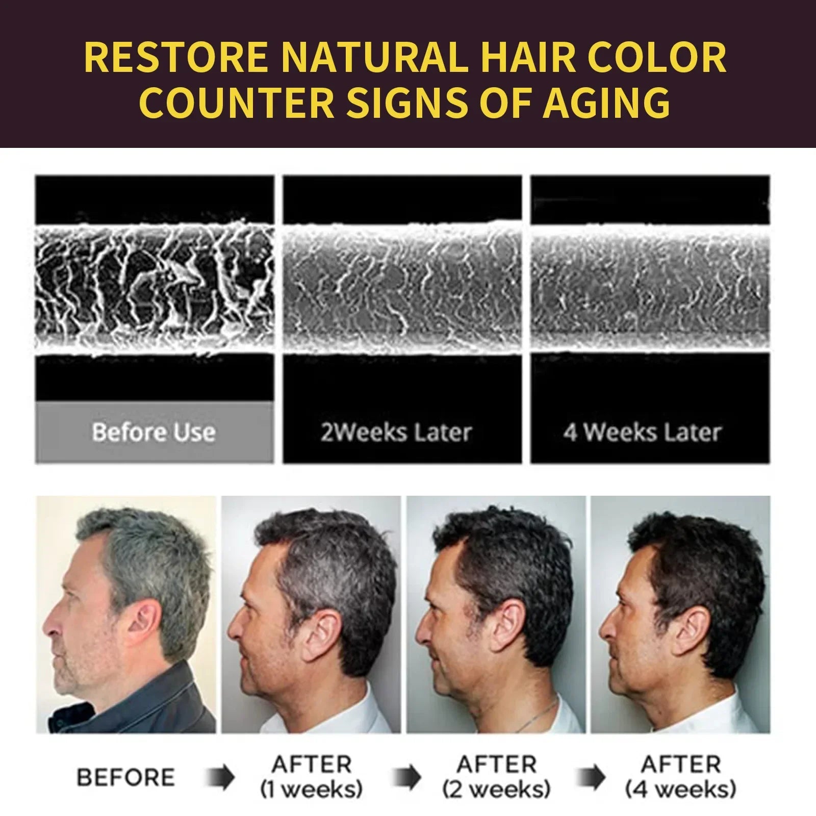 3in1 Black Dye Shampoo: Restores &amp; Softens Hair
