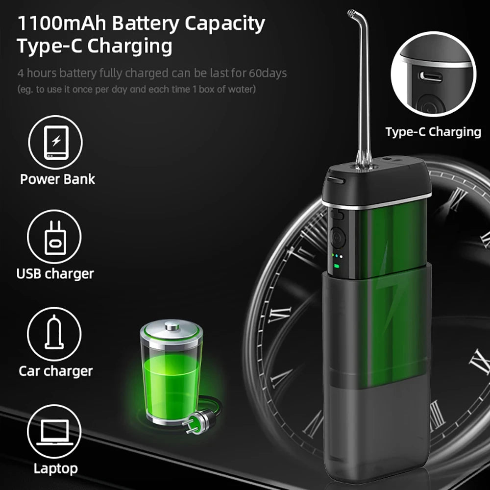 Máy Tăm Nước Mini 200ML - Trắng Răng 3 Chế Độ - Daisan Mart