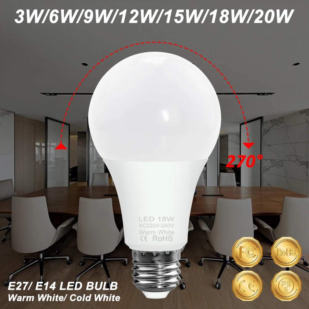 Multi-function LED Bulb E27/E14 3W-20W For Home