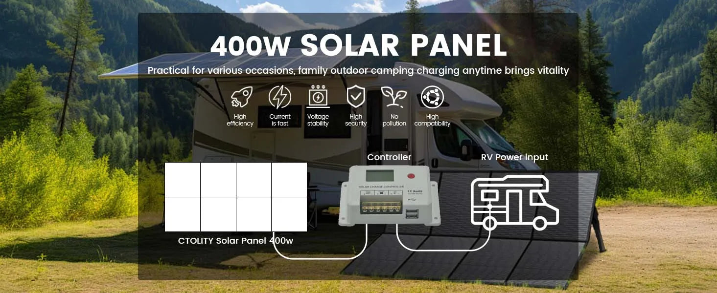 New 400W Foldable Solar Panel 40V Portable Solar Charger with MC-4 for Power Station Solar Generator Powerbank Camping Outdoor