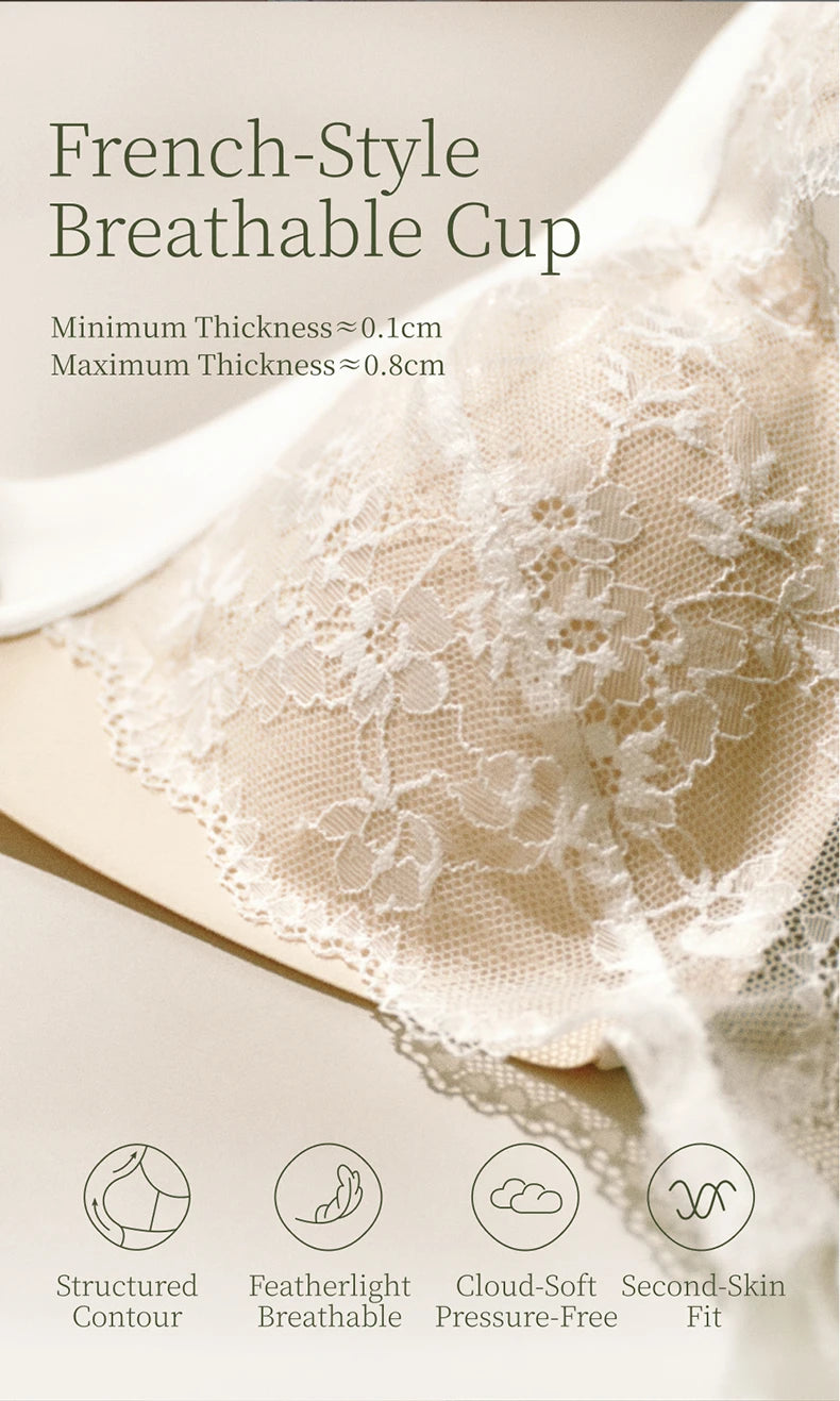 SUJIIN sexy summer wireless lace push-up bra