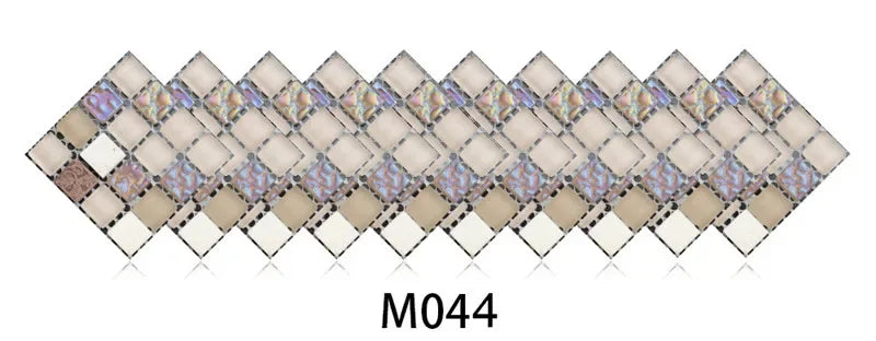 10pcs/set Marble Mosaic Tiles Wall Sticker Transfers Flat Covers for Kitchen Bathroom Stitching Stickers Self-adhesive Removable