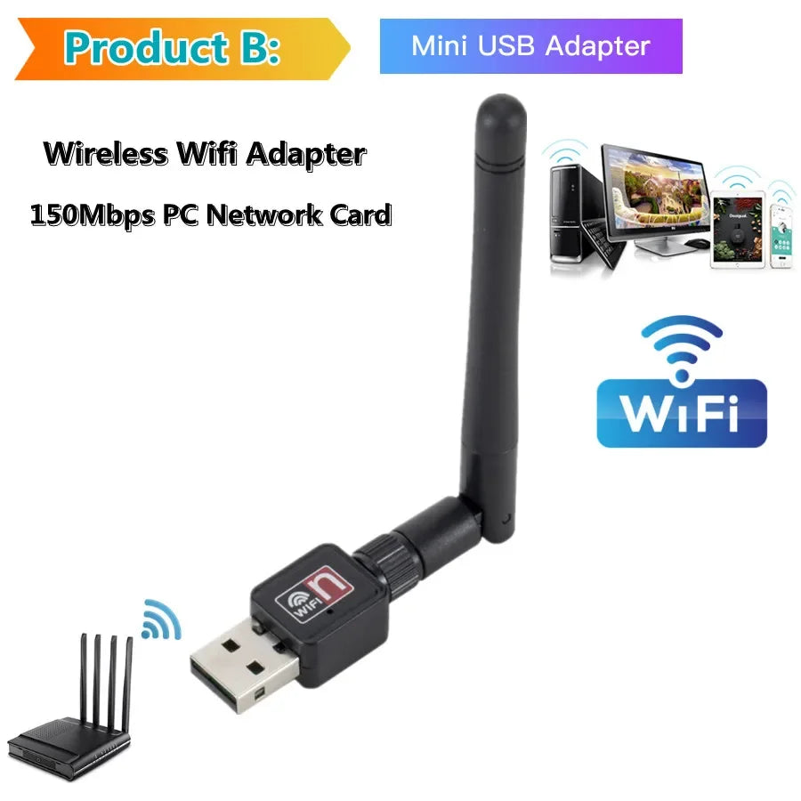 USB WiFi 150Mbps Adapter - Thu Phát Sóng Không Dây