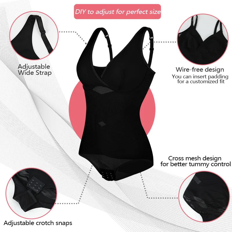 Sexy Cross Mesh Body Shaper Butt Lifting Underwear