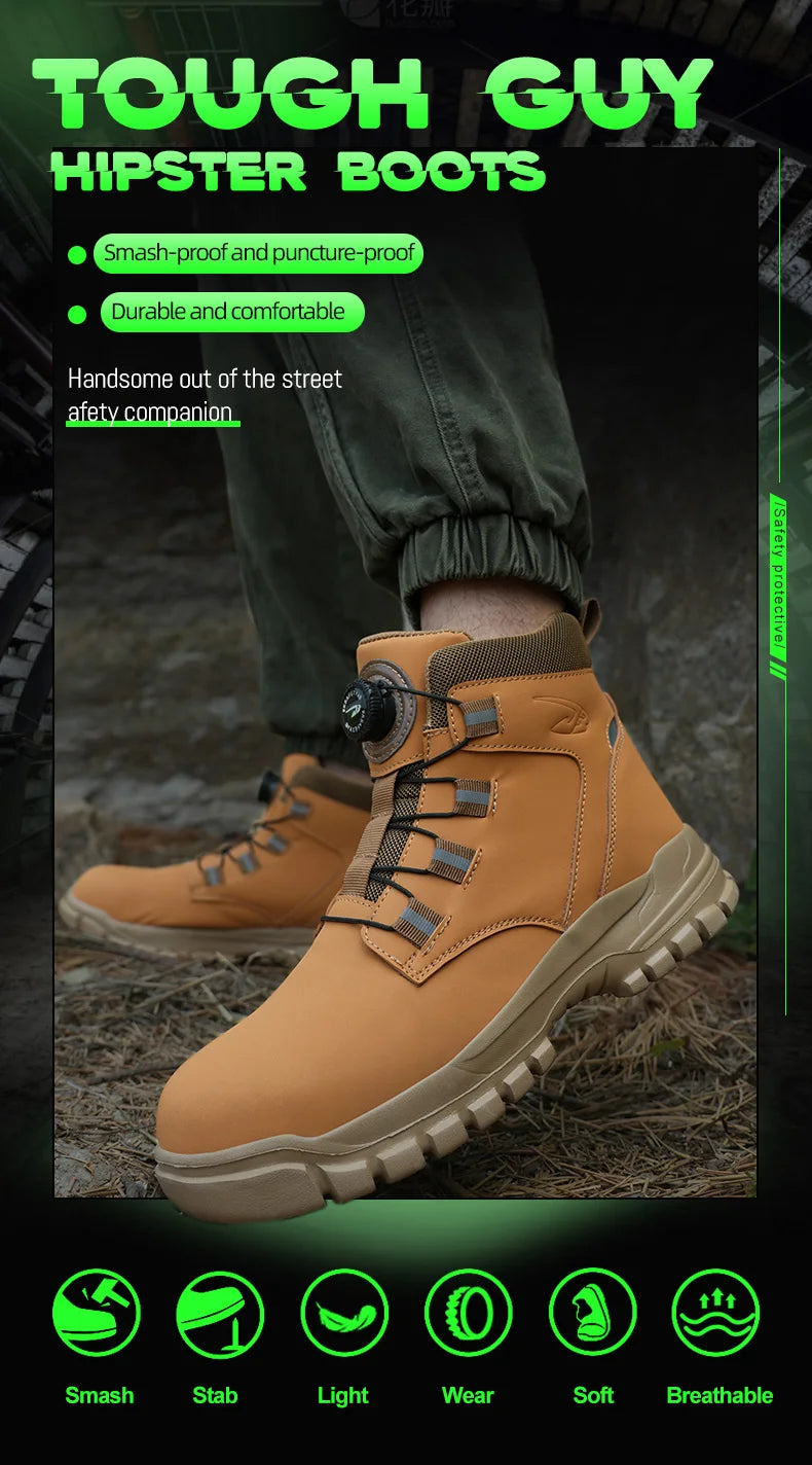 Industrial Safety Waterproof Leather Safety Shoes 2024
