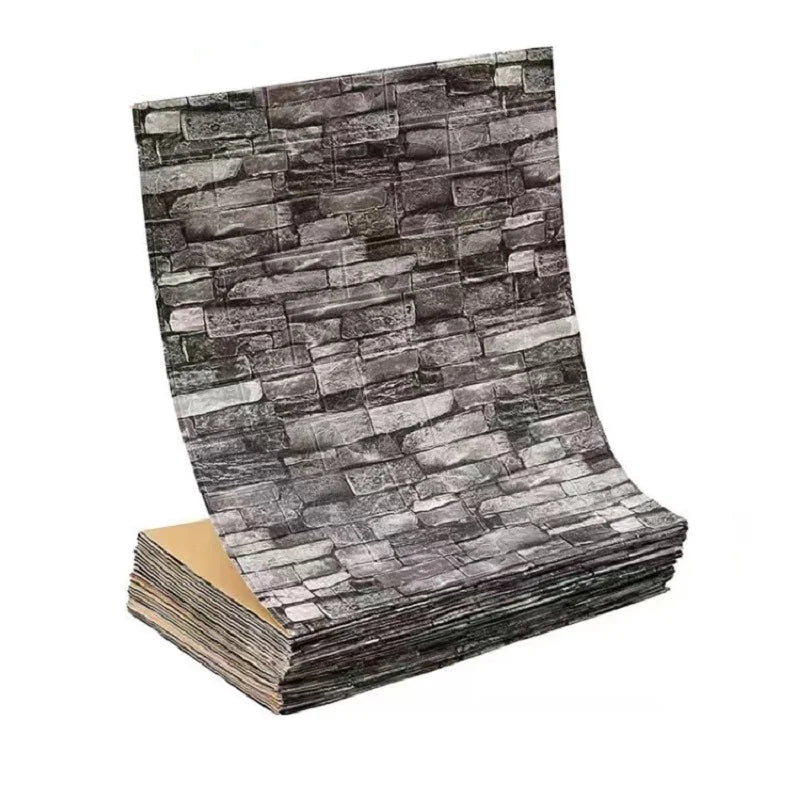 Giấy Dán Tường 3D Gạch Chống Nước 70x100cm Tự Dính