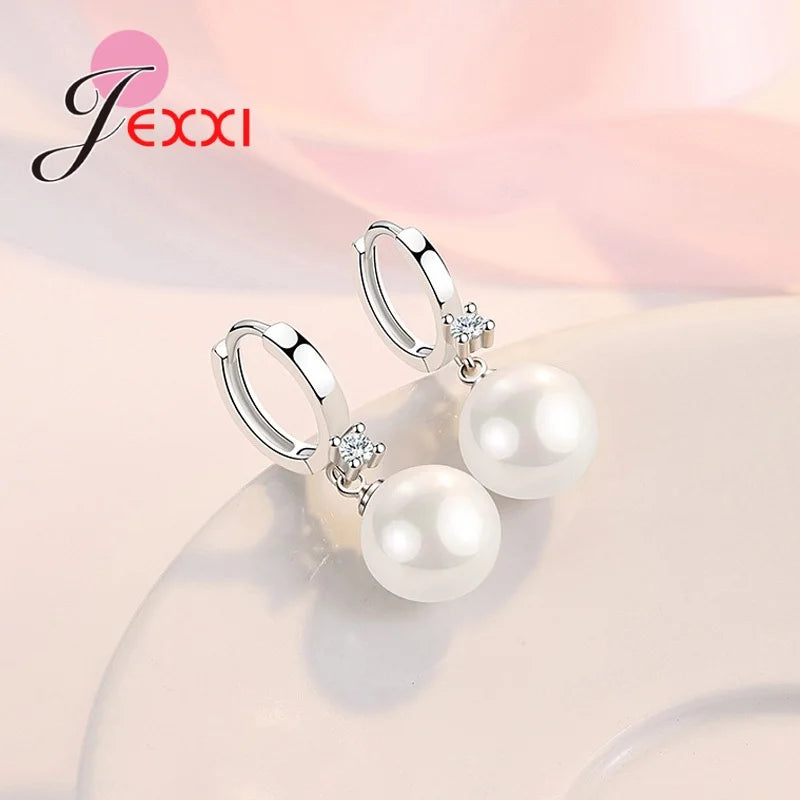 Noble 925 Silver Pearl Jewelry Set for Party