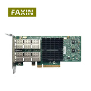 Thẻ mở rộng máy tính màu xanh lá, có nhiều cổng kết nối kim loại và logo "FAXIN" bên trái.