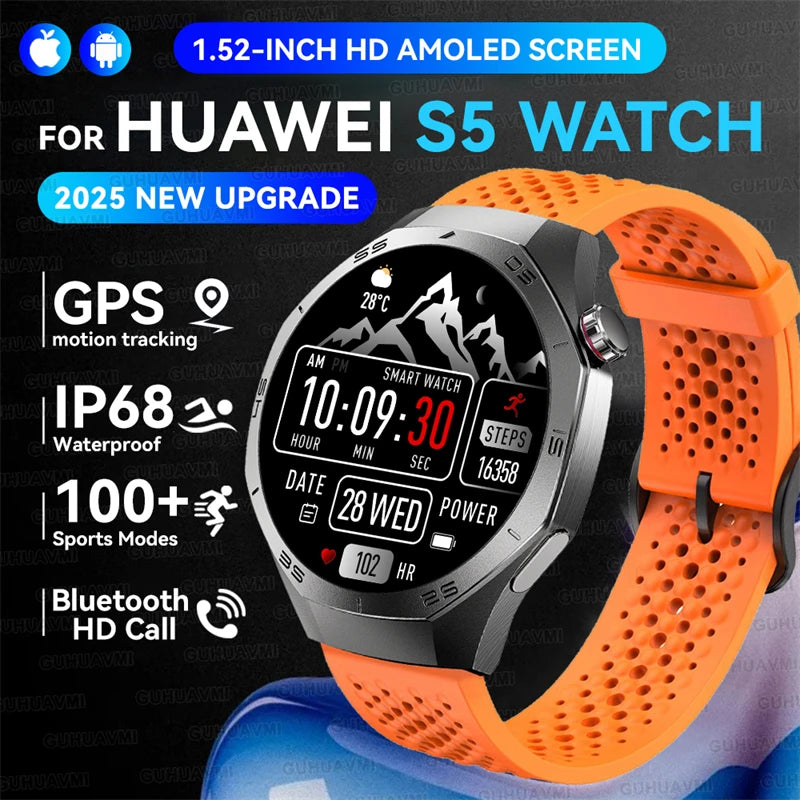 GUHUAVMI GT5 Pro GPS Smart Watch, BT Calling