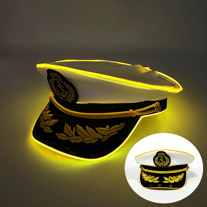 Halloween LED Light-Up Pirate Hat Skull Pattern
