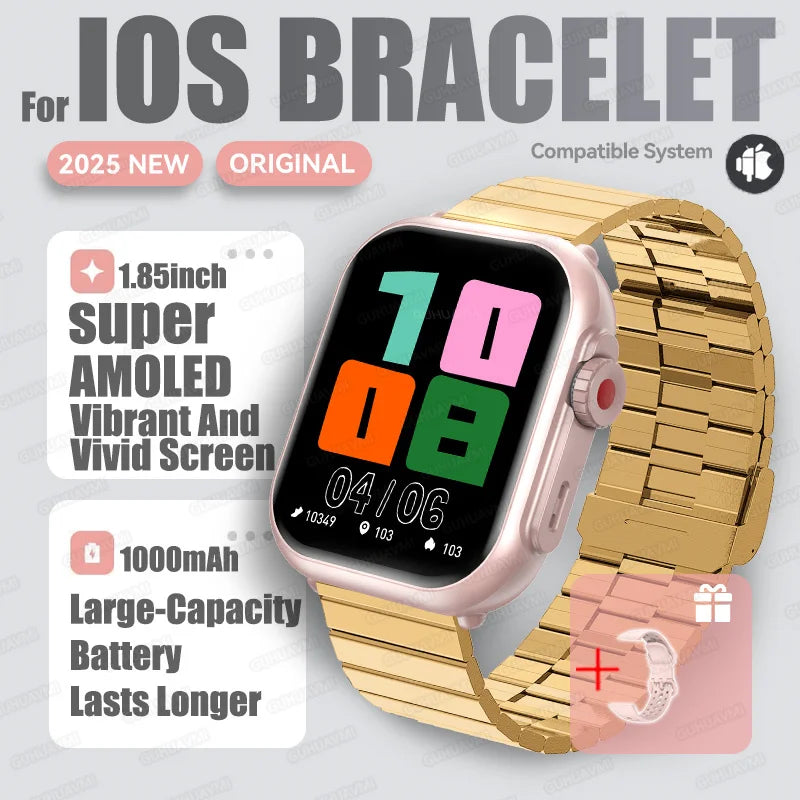 2025 AMOLED 1.85 IP68 Fashion Smart Watch