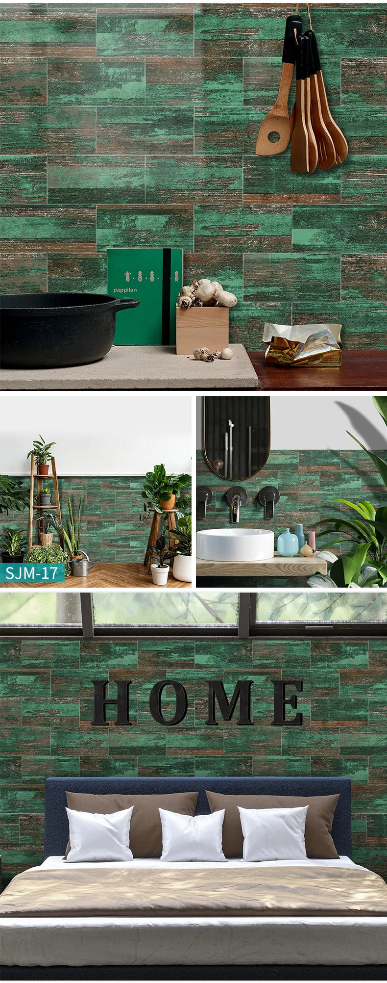 Waterproof Wall Panels - Removable Industrial Foam Decals, Moisture-Proof Matte PVC for Cafe Wall &amp; Commercial Space Decor