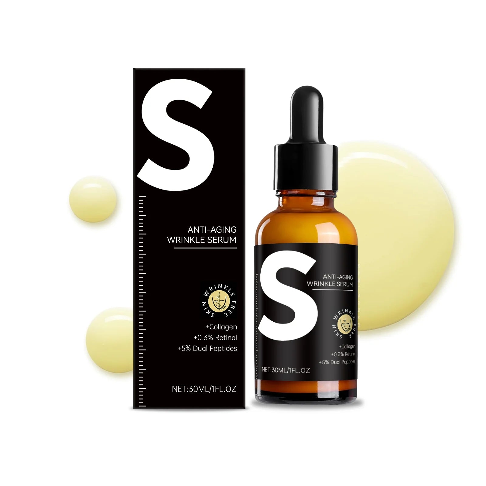 Retinol Serum - Deeply Moisturizes and Brightens Facial Skin, Balances Oil-Water Levels, Refines Pores, and Nourishes the Skin