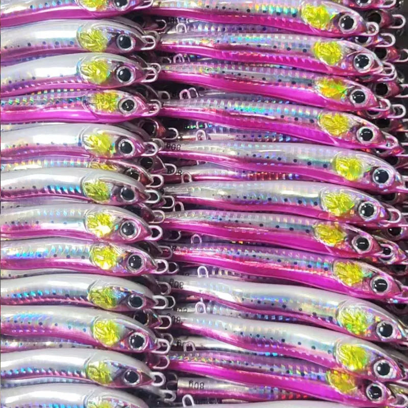 3D Glowing Jig Lure Fast Sinking 40g60g80g