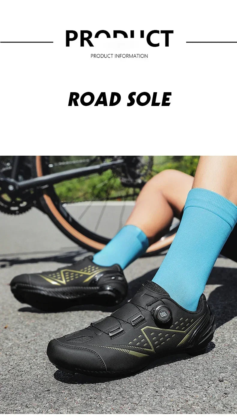 Men's and Women's MTB Racing Cycling Shoes Auto-Lock 2024 White