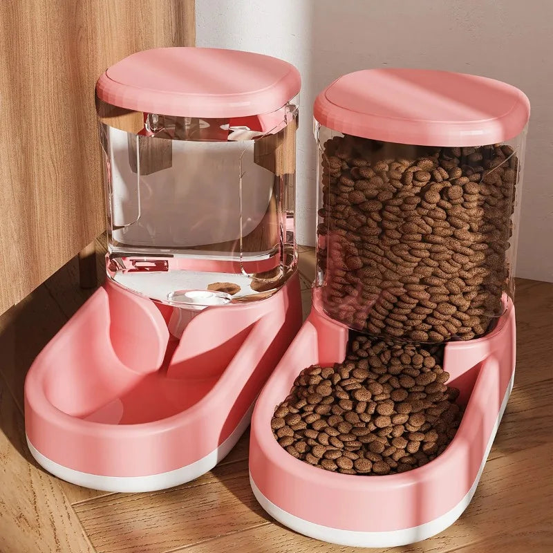 3.8公升大容量寵物餵食器飲水器，現代設計，食品級PP材質，底部防滑設計，適用於餵狗貓。