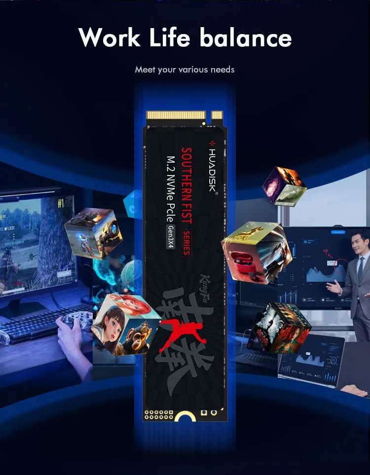 HUADISK High Speed ​​NVMe M.2 SSD Hard Drive for Computer