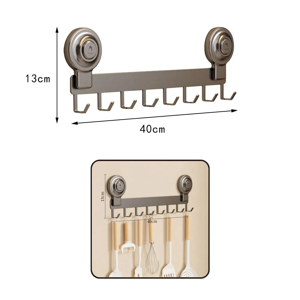 Gray Bath Hardware Set Suction Cup Bathroom Accessories Suit Wall-mounted Folding Towel Rack Towel Bar Corner Storage Organizer