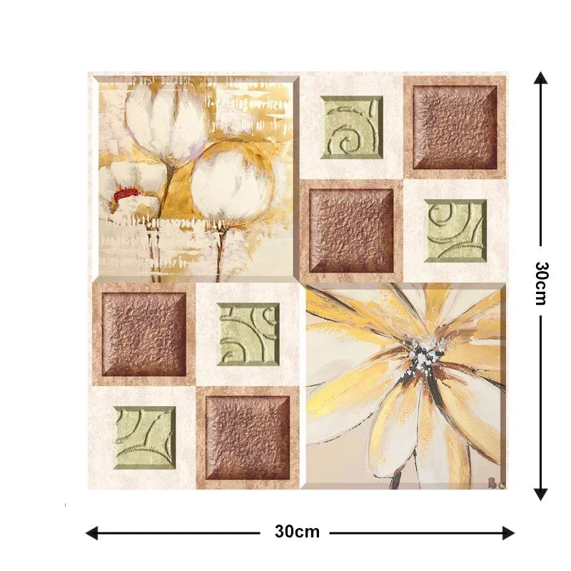 5/10PCS Stereo Wall Stickers Self-adhesive Wallpaper Brick Pattern Creative Stick Heatproof Vinyl Waterproof Kitchen Home Decor