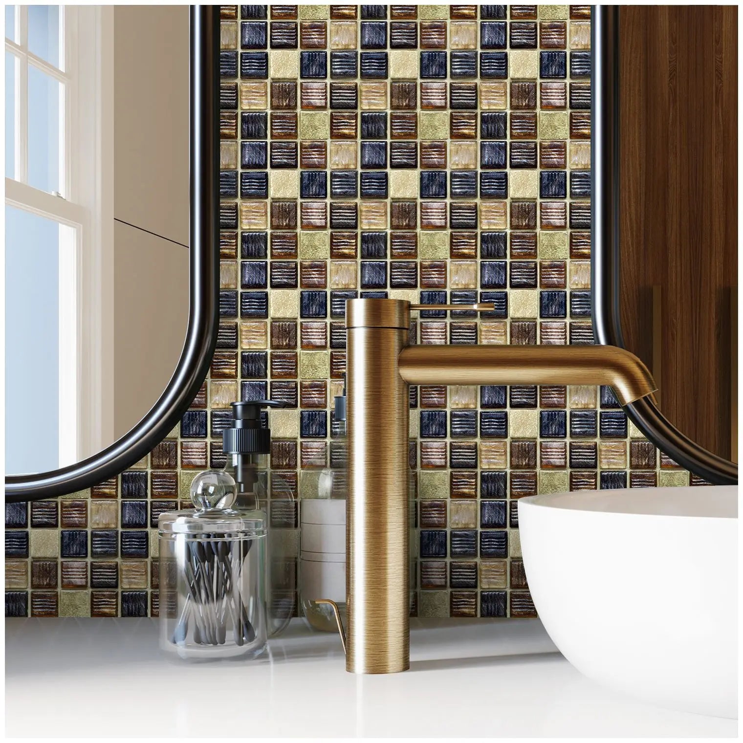 10 Waterproof Marble Mosaic Tile Stickers