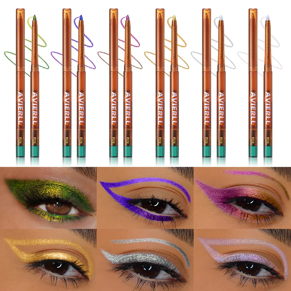24h Long-lasting Color Changing Glitter Gel Eyeliner