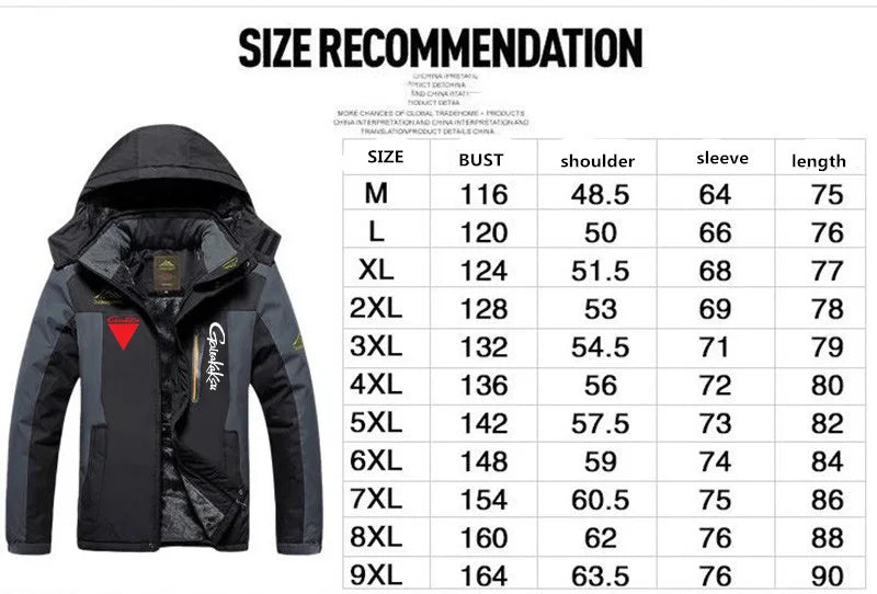 Áo Khoác Câu Cá Nam Dày Ấm Chống Nước Thu Đông