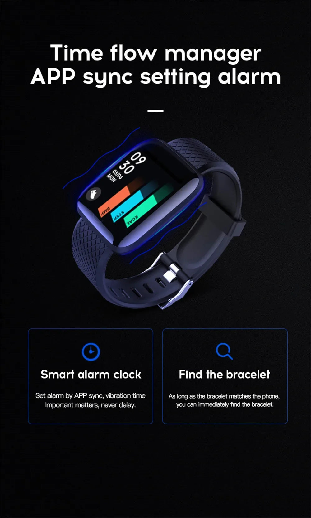 D13 Multi-function Smart Watch - Reminder &amp; Sports
