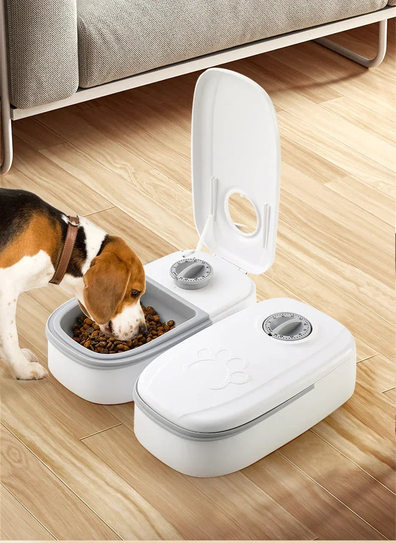 Pet Automatic Timing Feeder 700ML Large Capacity Dry Wet Food Container Electric Dog Double Dish Bowl For Cats Dogs Feeders Bowl - Daisan Mart