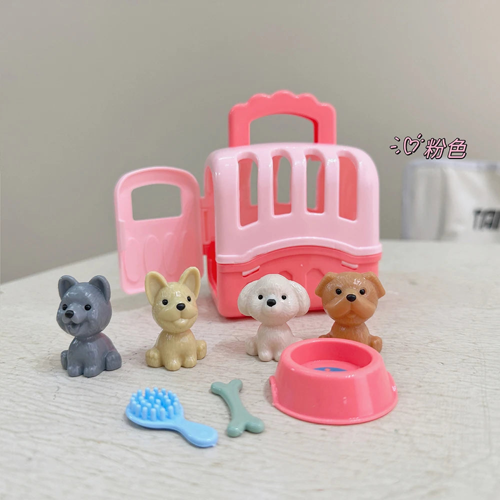 Cute Pet Basket Toy Set - Christmas Gift for Kids