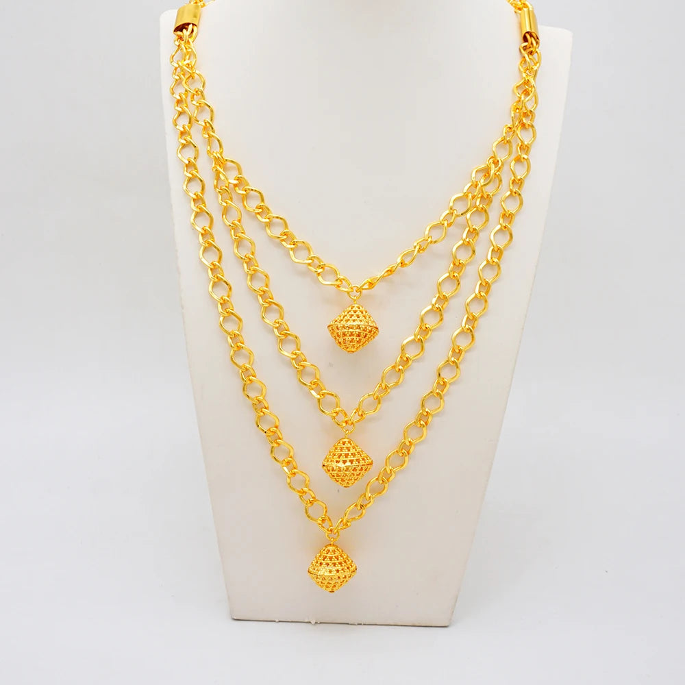 Luxurious Dubai Gold Jewelry Set - For Women