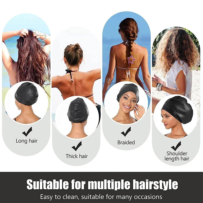 Nón bơi silicone cỡ lớn cho tóc dài và bím bẩn