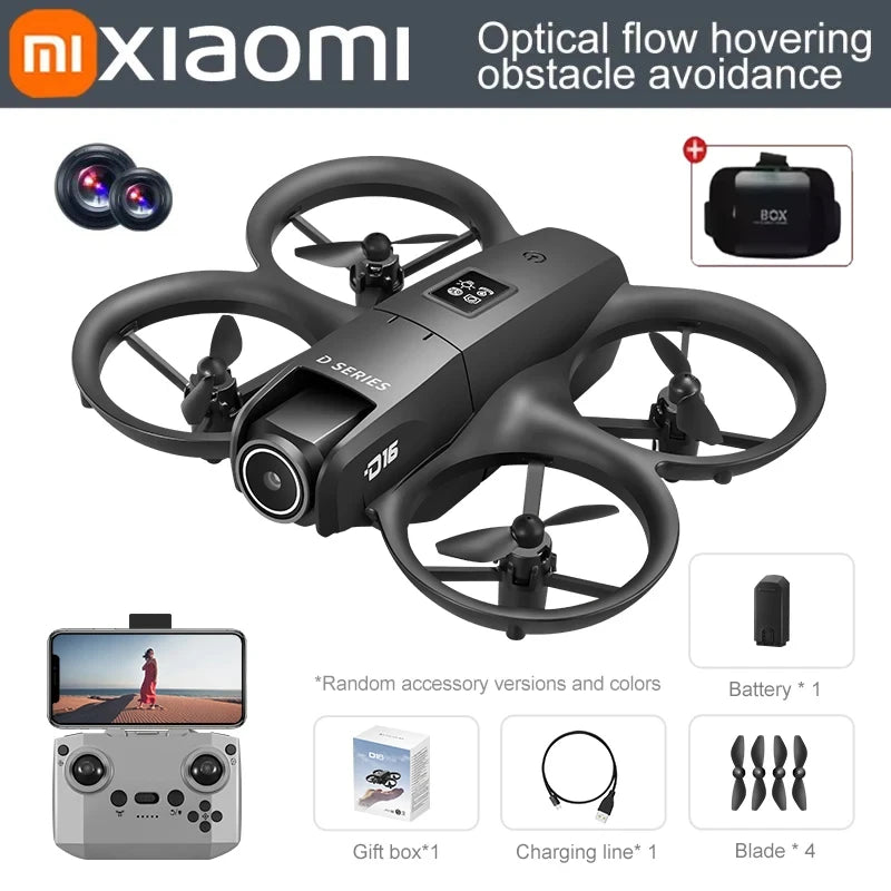 FlyCam Xiaomi D16 8K - Mini Drone Avoiding Obstacles