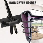 Wall mounted hair dryer &amp; straightener holder