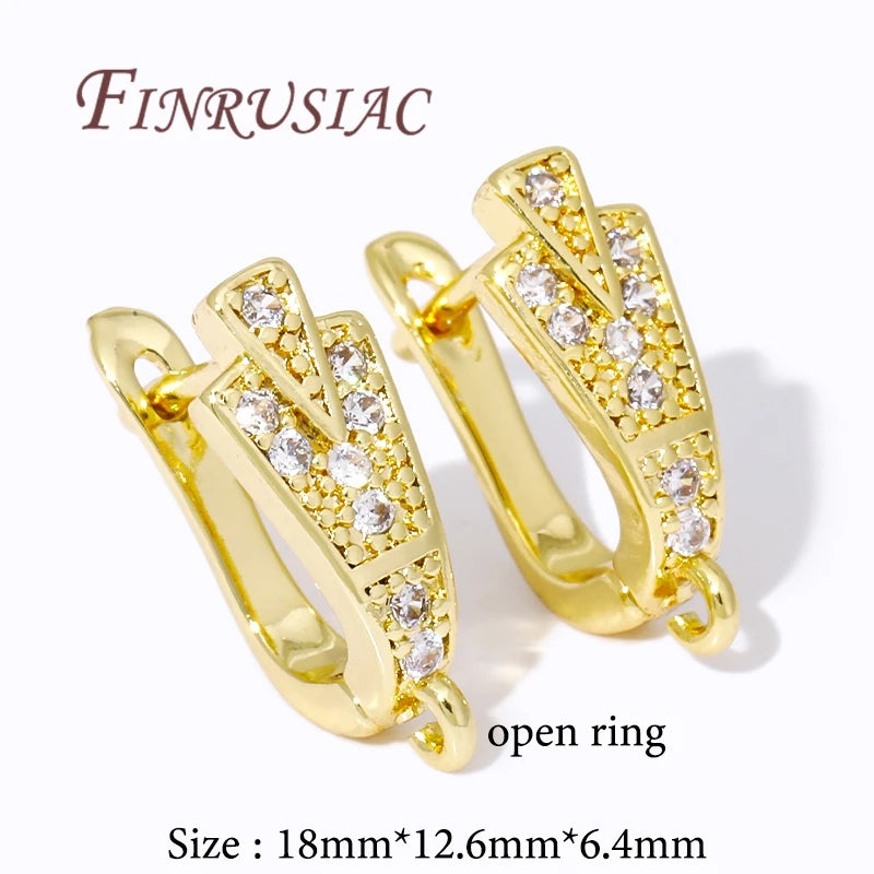 18K Gold Earring Hooks for DIY Jewelry and Accessories