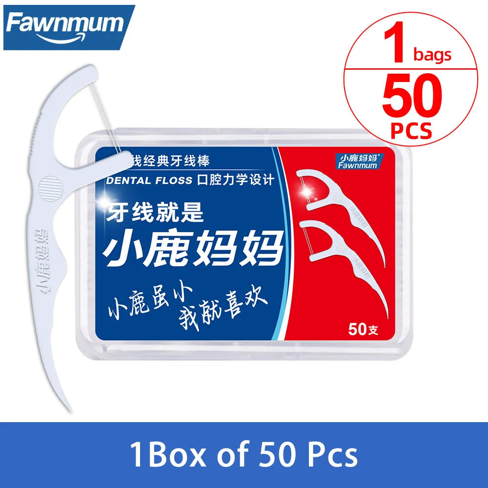 Fawnmum 2-Layer Dental Floss - Family Box 1000C