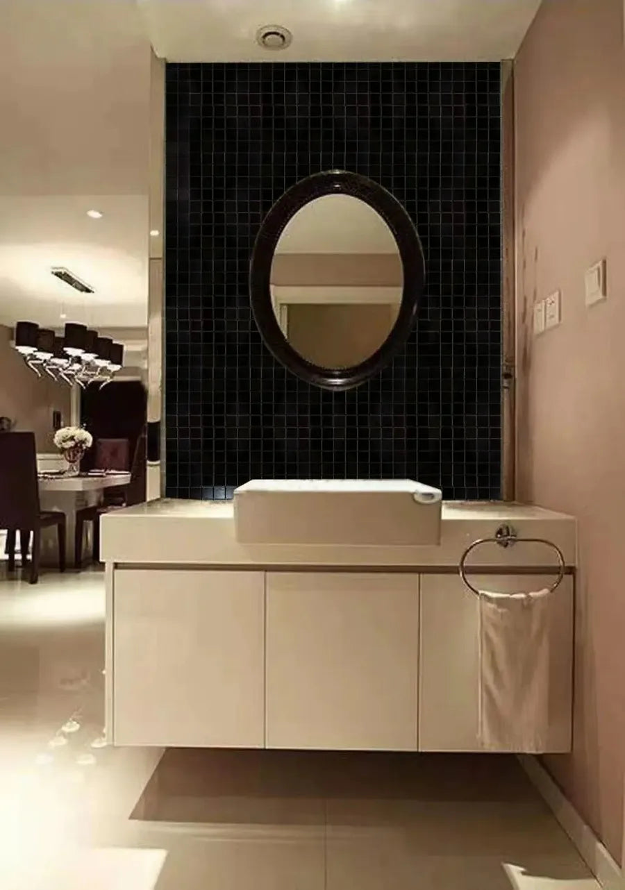3d Metal Mosaic Wall Panel Kitchen Backsplash Tiles Peel and Stick SoundProof Wallpaper Background Wall Stickers for Bathroom