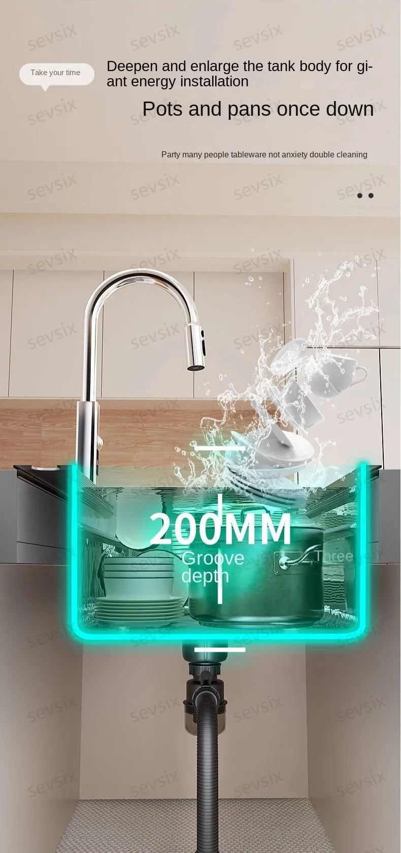 Chậu rửa bếp thông minh hiện đại chống xước bạc