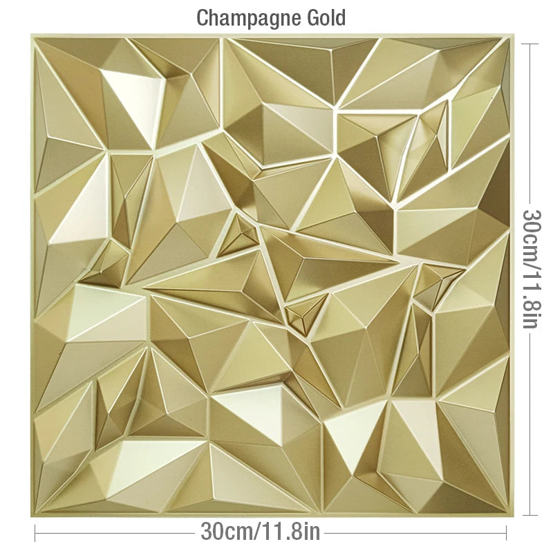 3D Diamond Decorative Art Wall Panels 30x30