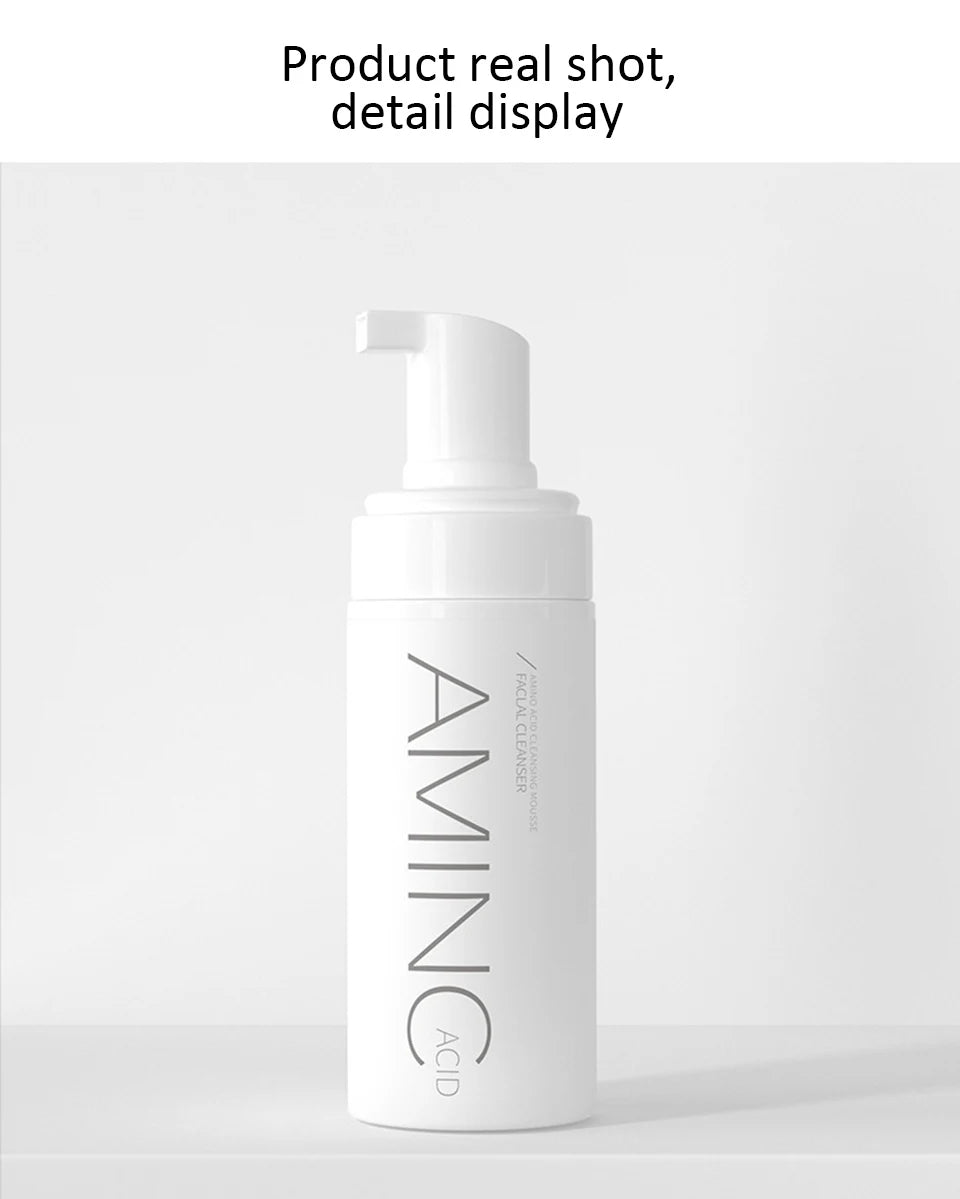 Amino Acid Cleansing Mousse Moisturizing Oil Control Deep Cleaning Mites Removal Acne Facial Cleanser Foam Skin Brightening