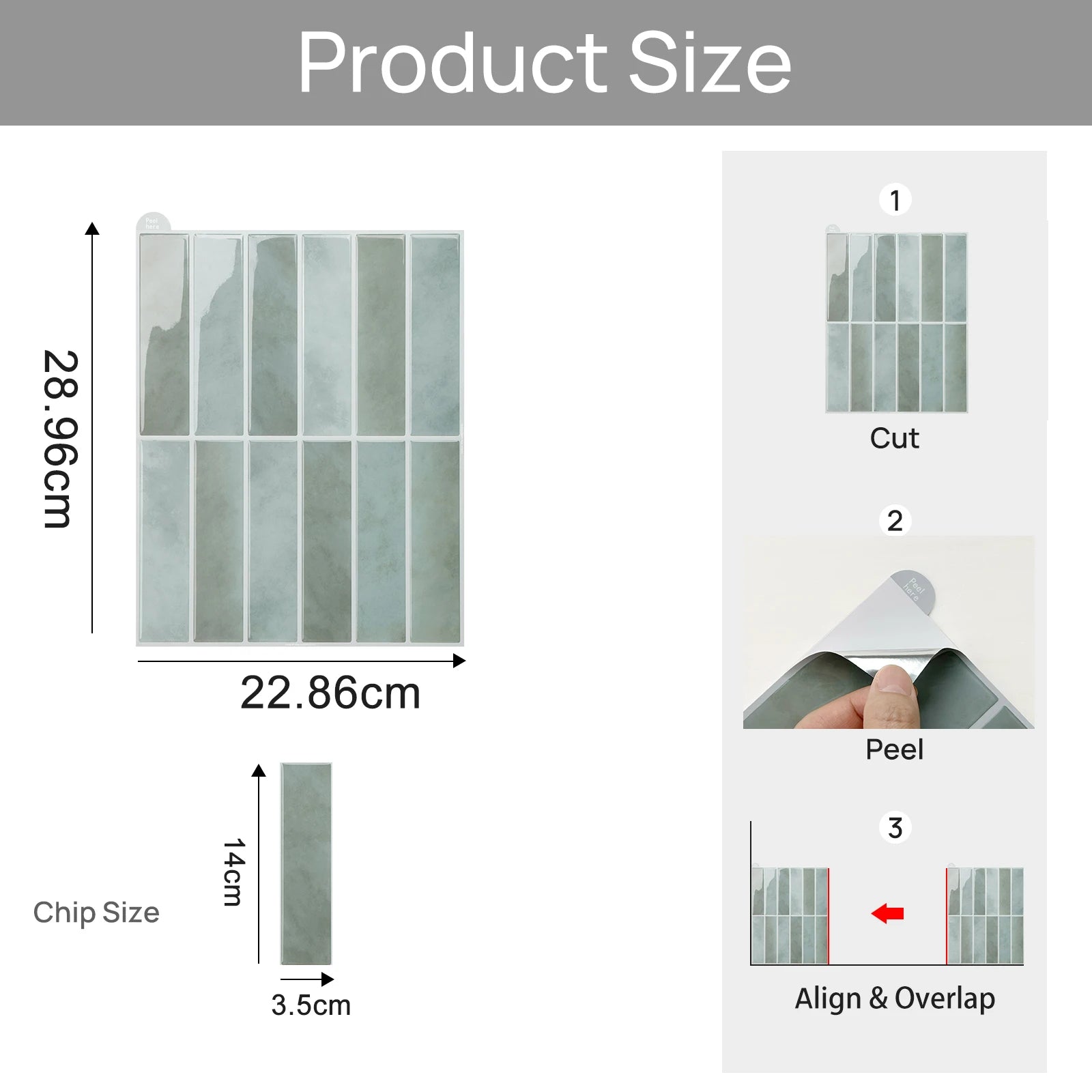 Decal Gạch Dán Tường Chống Thấm & Dầu Cho Nhà Bếp