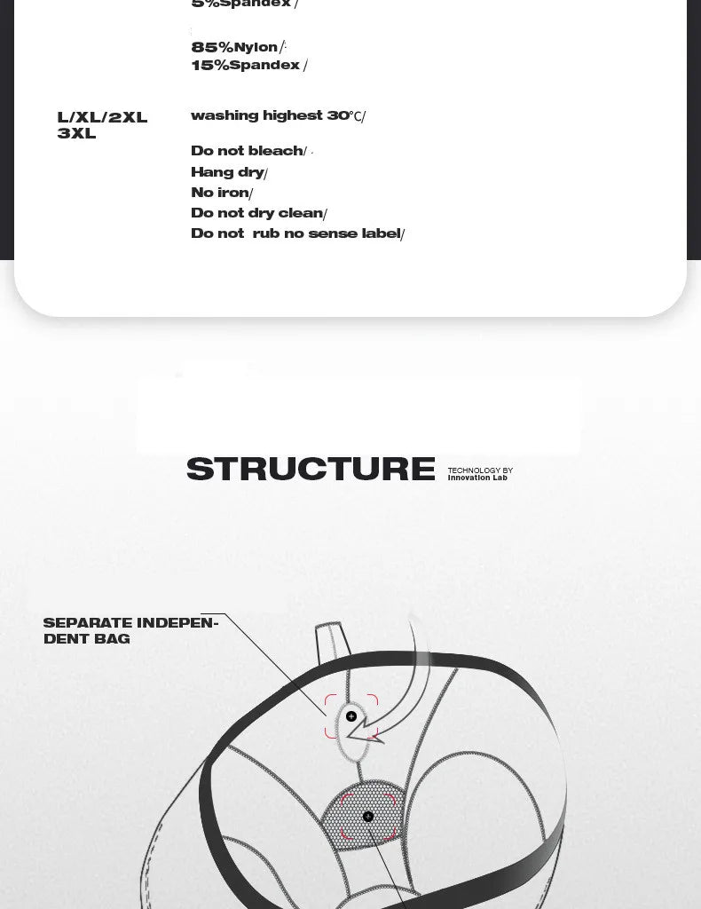 Modal Men's Underwear, Push-up Pad, Cup Separator, Antibacterial