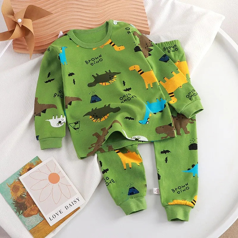 Baby Boy Girl Autumn Winter Cotton Outfits with Cute Patterns