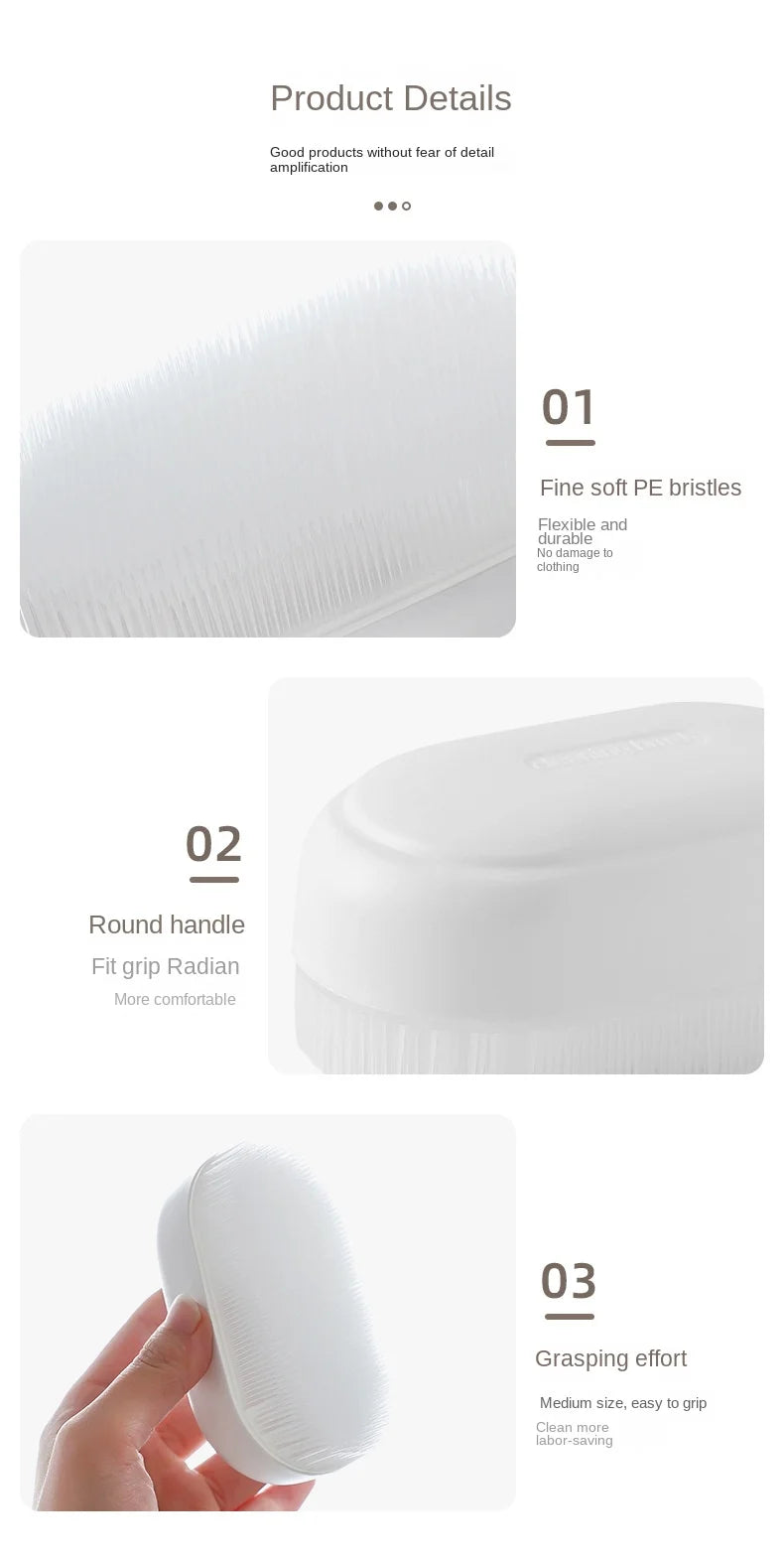 3434 Laundry Brush Soft Hair Clothes Cleaning Collar Underwear Small Brush Multifunctional Household Cleaning Brush Shoe Brush