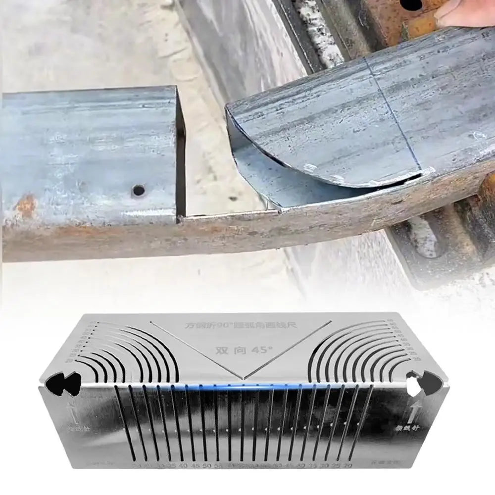 Arc Marking Ruler Right Angle Construction Arc Marking Tool Ergonomic Parallel Drawing Tool 90 Degree Folding Ruler