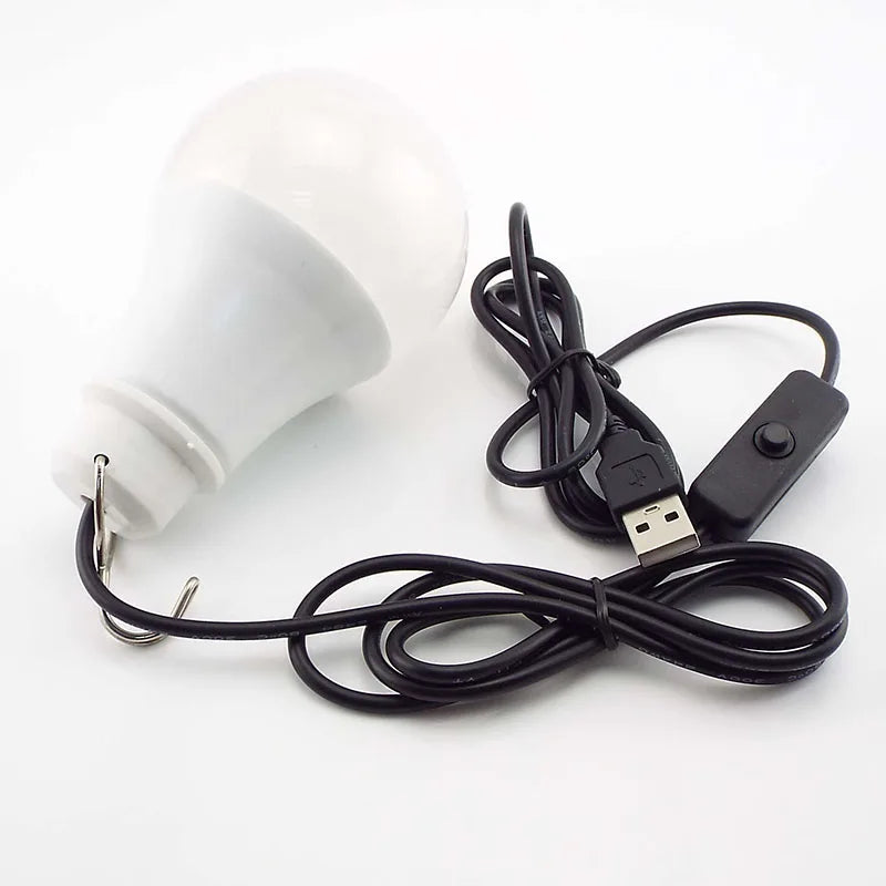 USB LED Bulb Energy Saving, Easy to Carry, Bright Changing