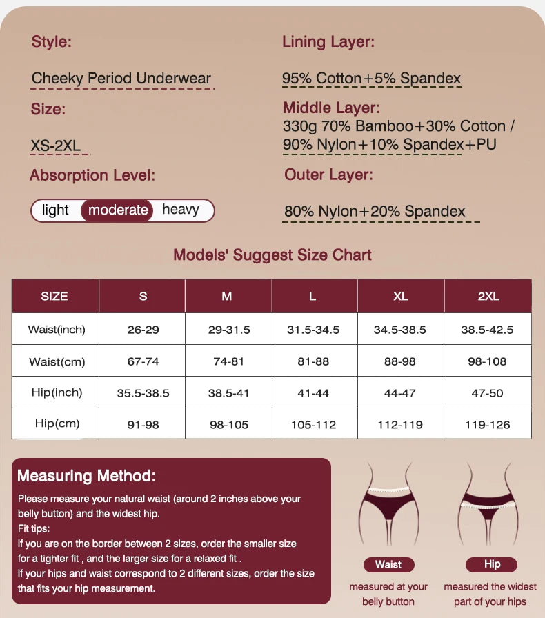 Women's High Waist Anti-Leak Menstrual Panties Super Comfortable